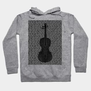 Violin with Violin Word on Different Languages Hoodie